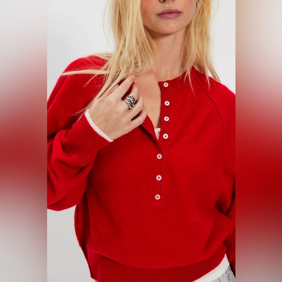 Free People Sweaters - Free People Porta Cashmere Henley Sweater